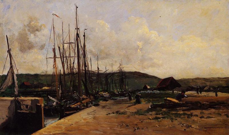 Charles-Francois Daubigny Fishing Port